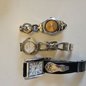 Stylish Silver and Gold Watch Trio